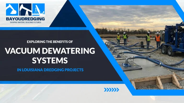 Exploring the Benefits of Vacuum Dewatering Systems in Louisiana Dredging Projects